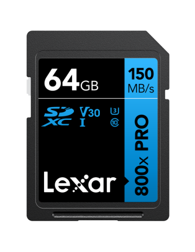 Lexar SDHC 800x PRO Blue Series 64GB UHS-1 V10 - Read 150MB/s