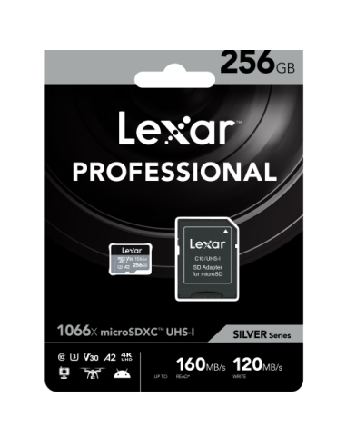 Lexar microSD Silver Series UHS-I 1066x 256GB V30
