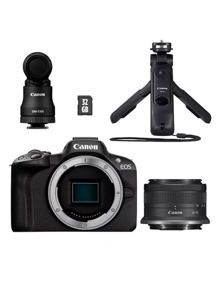 Canon EOS R50+ RF-S 18-45mm F4.5-6.3 IS STM Creator Kit